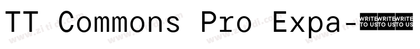 TT Commons Pro Expa字体转换